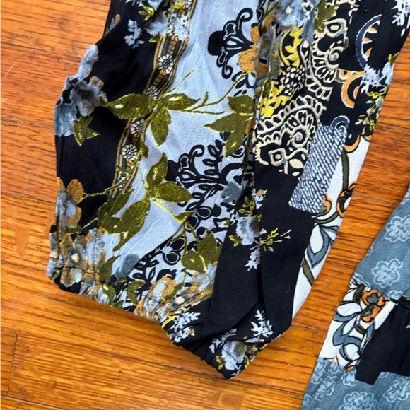 Raga Boho Floral Patchwork Blue Maxi Dress L - Picture 4 of 7